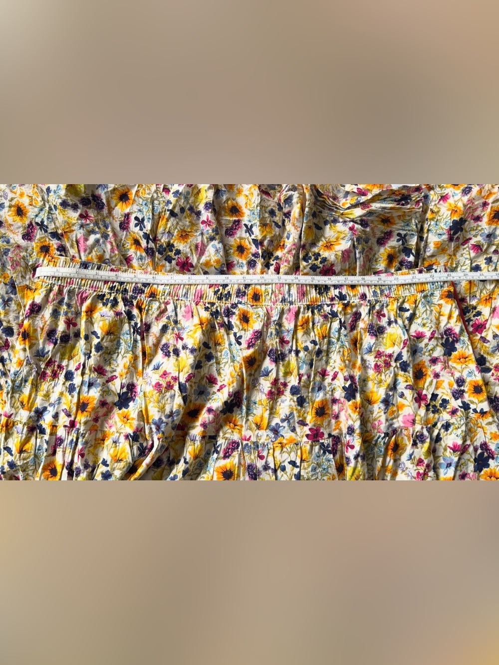 Old Navy Tiered Floral Print Maxi Skirt W/Pockets. Size 4X - Picture 8 of 9
